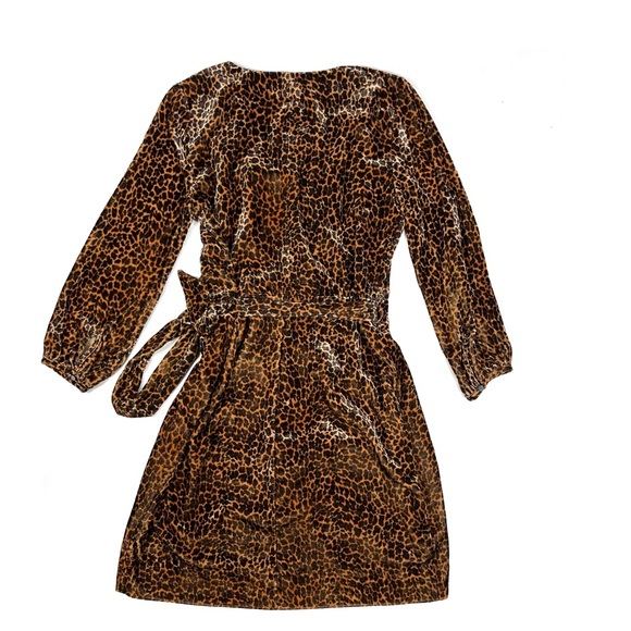 J. Crew Velvet Leopard Wrap Dress - Picture 4 of 12
